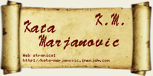 Kata Marjanović vizit kartica